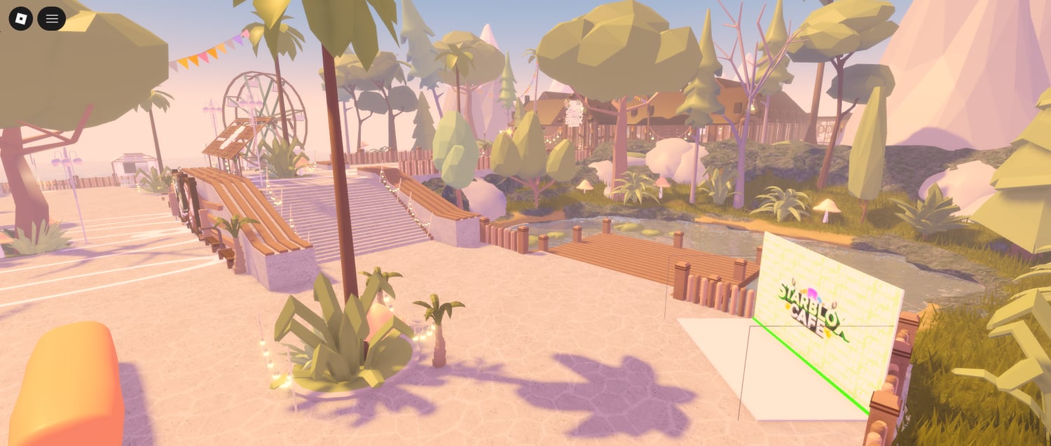 Cozy café environment Roblox