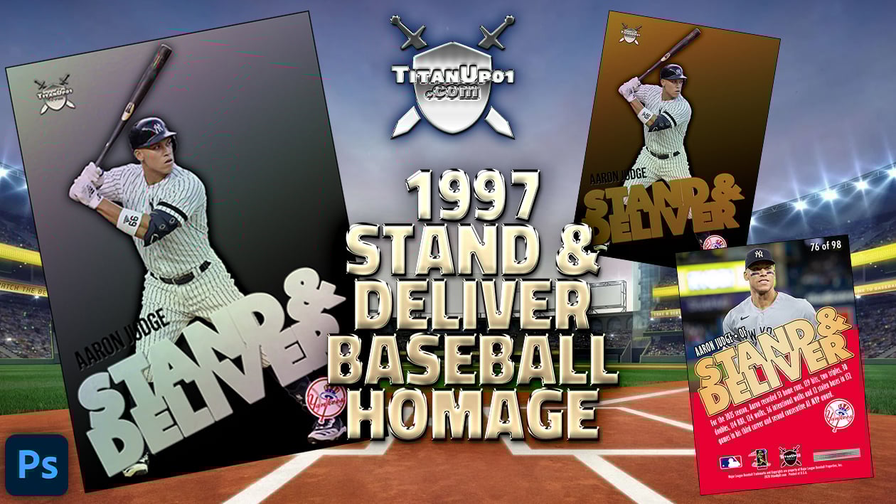 1997 Stand & Deliver Baseball Homage Photoshop PSD Templates