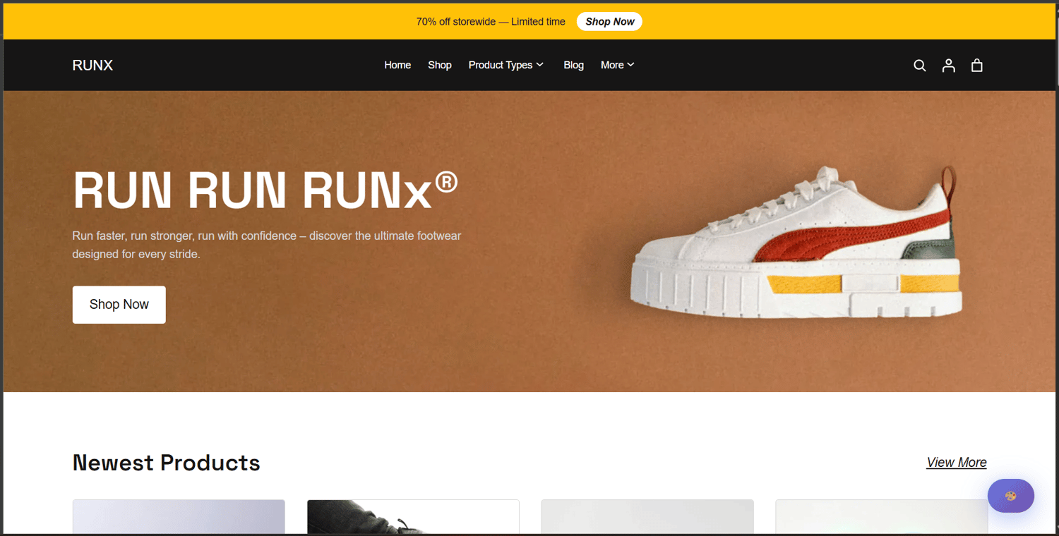 Runx WooCommerce theme
