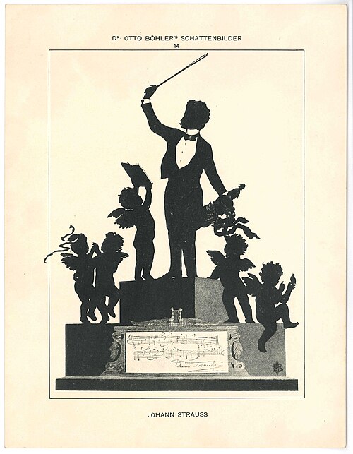 Johann Strauss silhouette