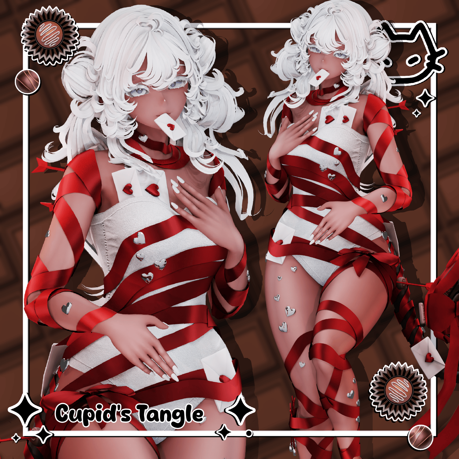 ˗ˏˋ ꒰ 💌 CUPID'S TANGLE   💌 ꒱ ˎˊ˗   [FULL SET]  💌 Outfit Set, Valentine's Tail, Valentine's Outfit 💌