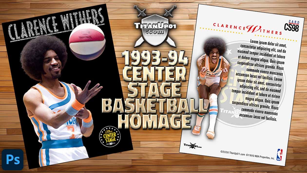 1993-94 Center Stage Basketball Homage Photoshop PSD Templates