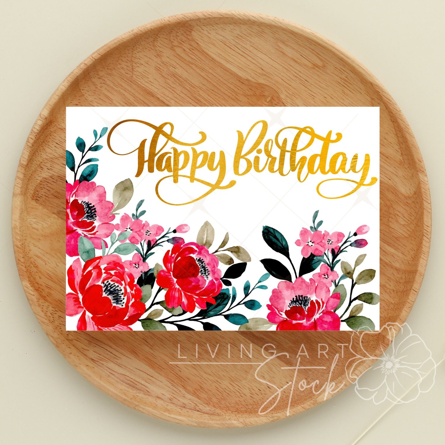 This digital illustration features a striking arrangement of vibrant pink and red watercolor peonies clustered along the bottom and left edges. The floral elements are complemented by deep emerald and teal leaves, providing a rich, high-contrast look agai