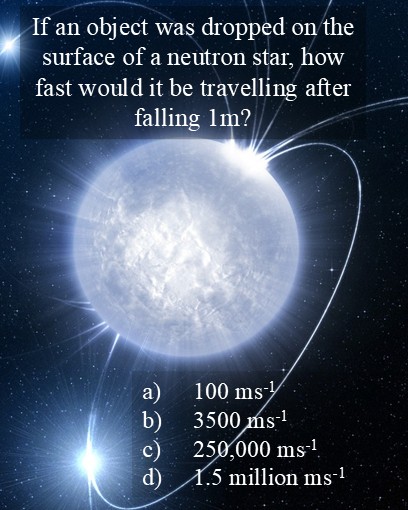 How big is the acceleration on a neutron star?