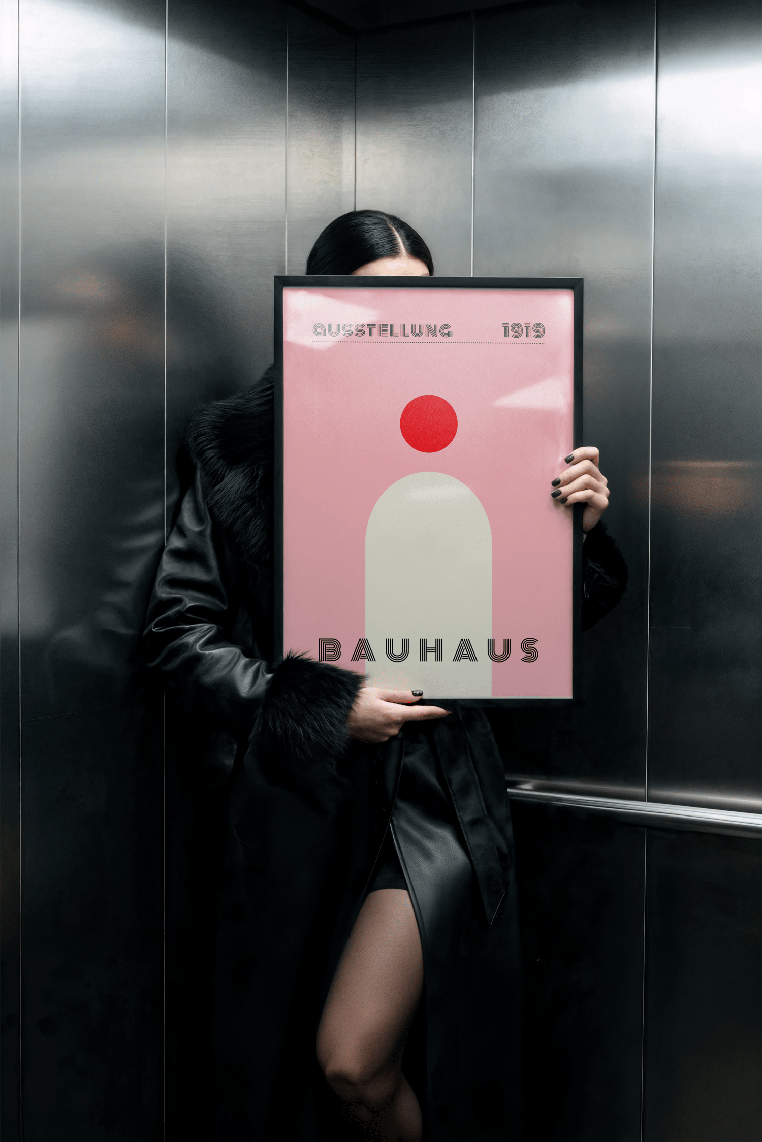 Bauhaus Pink Abstract Set of 3 Prints | Geometric Bauhaus Poster Trio | Modern Gallery Wall Art | Bauhaus Download