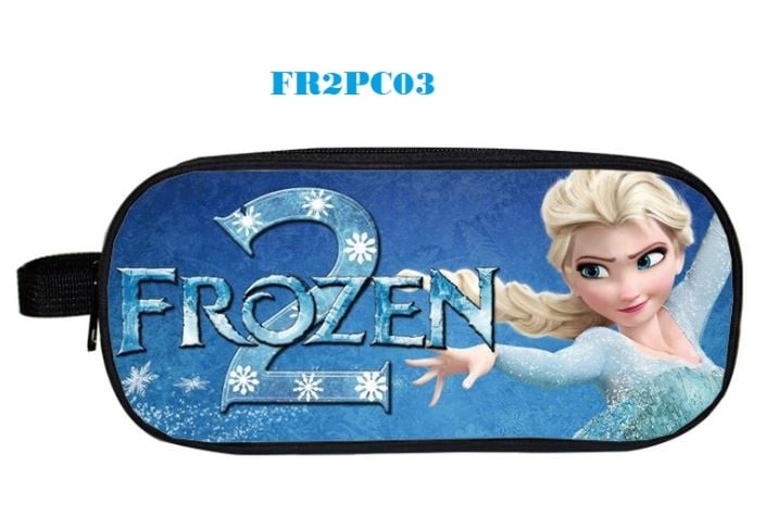 Frozen-Inspired Pencil Case with Strap | 2 Compartments | 24cm