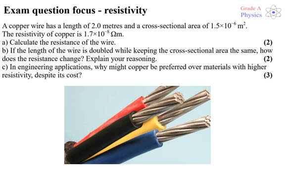 How to answer an exam question on resistivity (A level physics)
