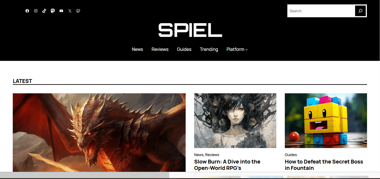 Spiel WordPress.com Blog Theme By Automattic