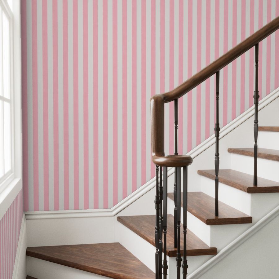 Pink stripes wallpaper