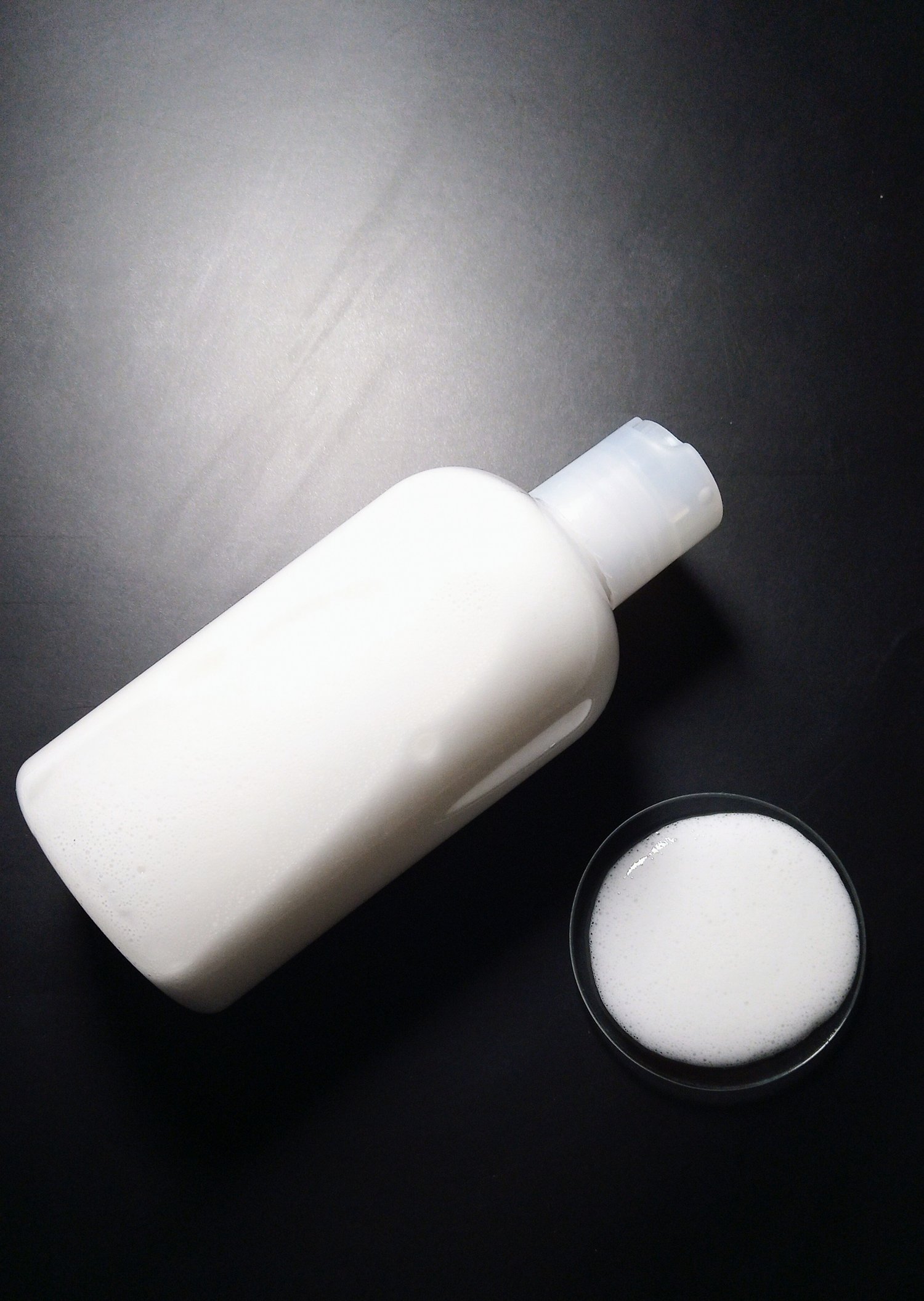 Homemade milky cleanser for sensitive skin