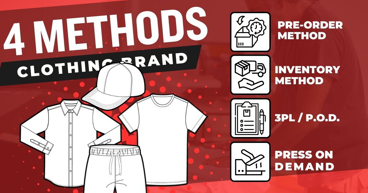 Four key methods for establishing a clothing brand, emphasizing fashion design, streetwear, t-shirts, and tech pack creation.