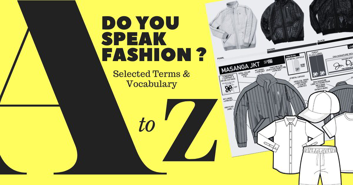 An overview of A to Z fashion, highlighting clothing brands, streetwear trends, t-shirts, and essential design vocabulary.