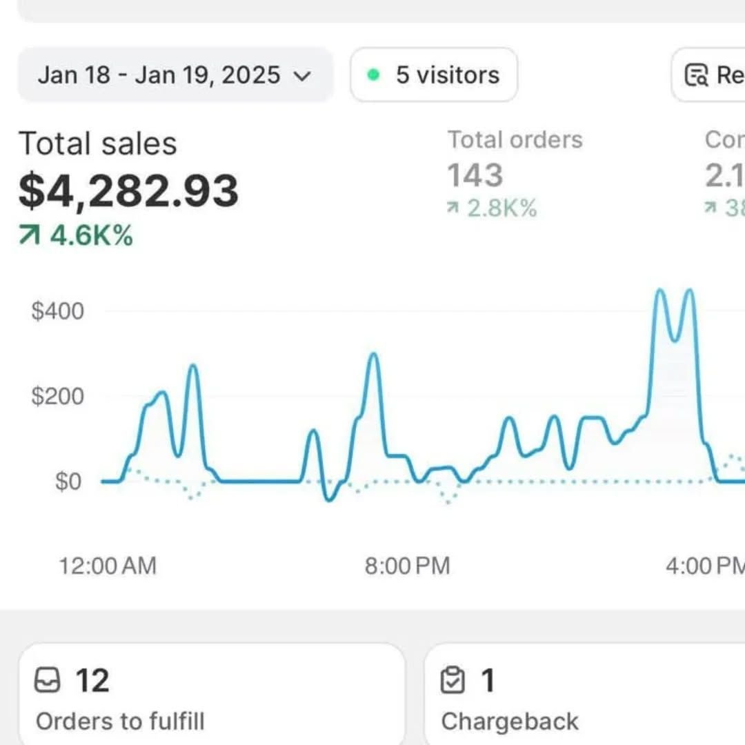 Screenshot of a legitimate digital sales dashboard showing earnings from reselling licensed digital products, proving digital reselling is real and trustworthy.