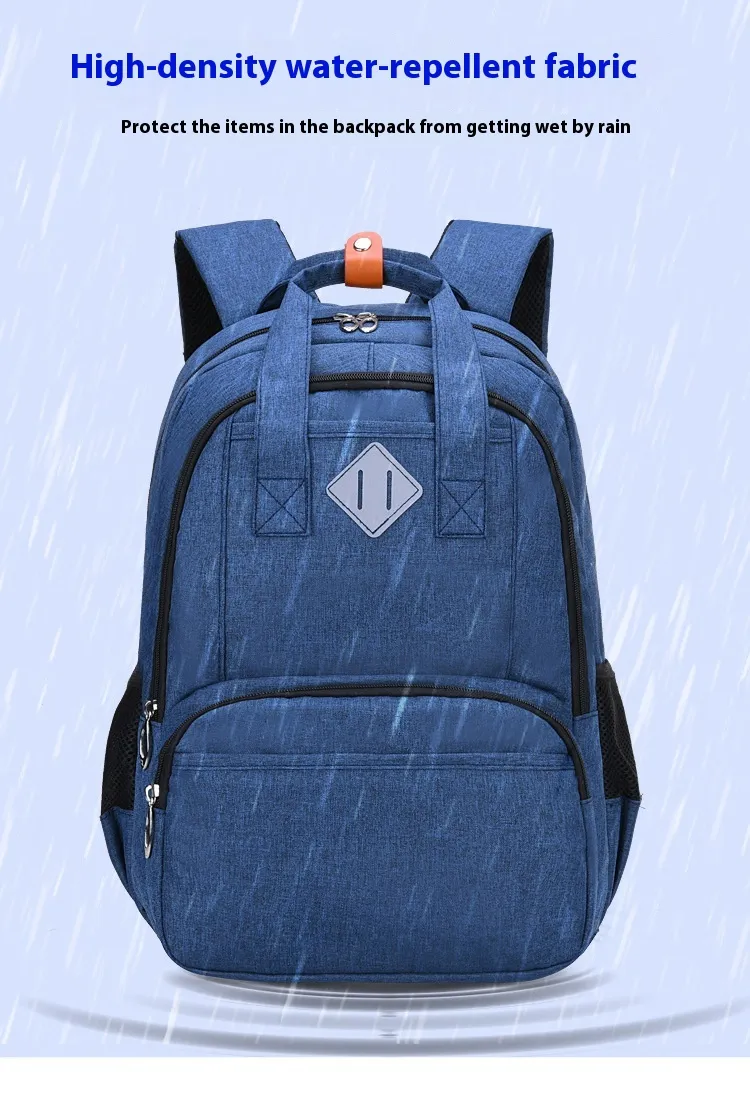 Primary school unisex backpack made of Oxford cloth for everyday school essentials.