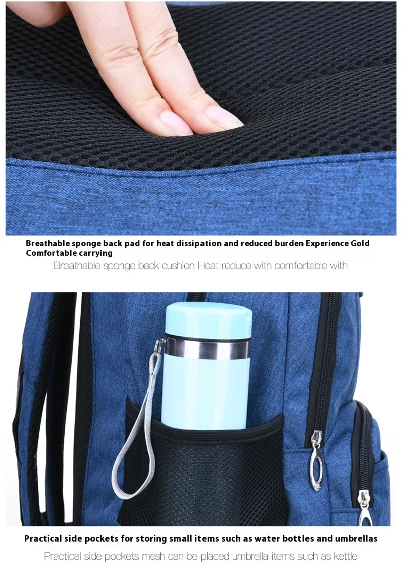 Durable yet lightweight Oxford cloth backpack for primary school children.