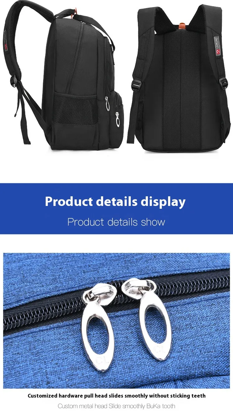 Primary school backpack in lightweight Oxford cloth suitable for boys and girls.