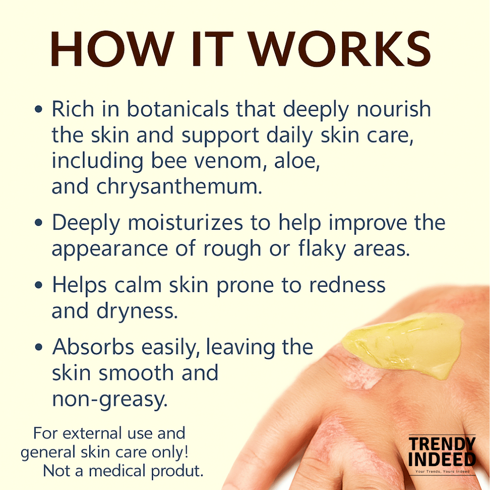 South Moon bee venom skin cream in a 60g jar, designed as a soothing and nourishing balm for dry, sensitive skin.