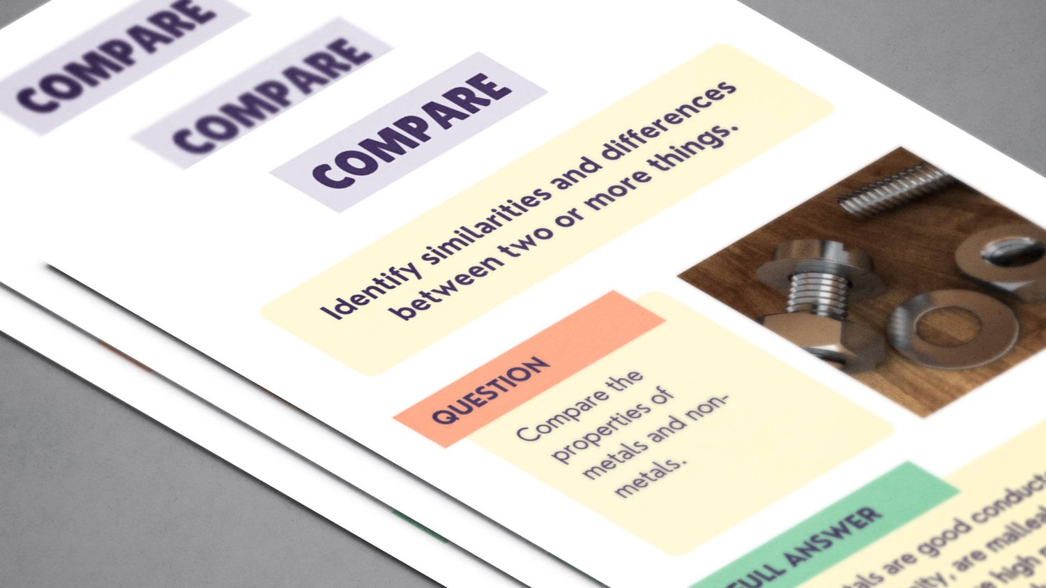 48-page command word practice pack for GCSE Science with Evaluate and Compare worksheets visible