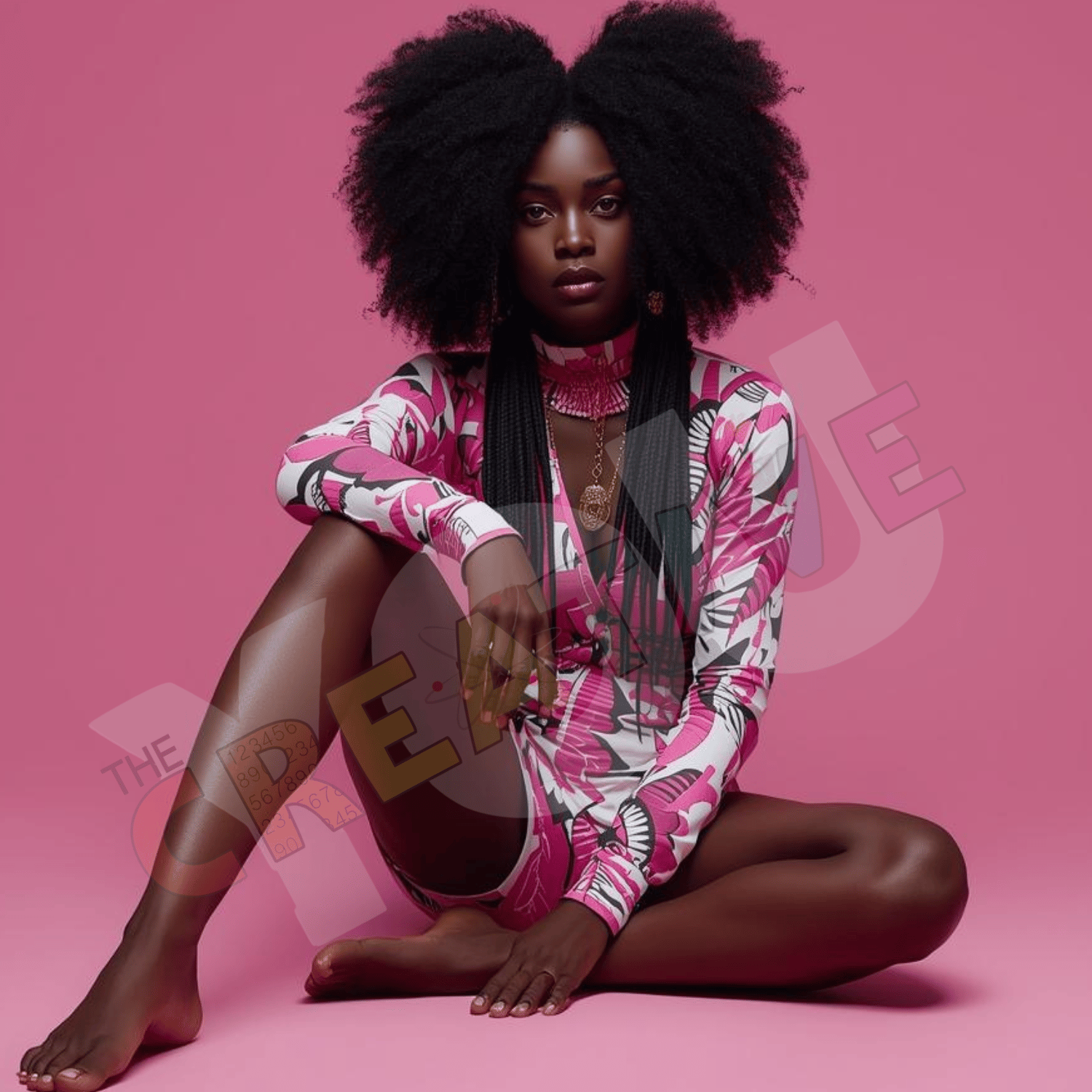 Black Gurl Pink Afro Series - Payhip