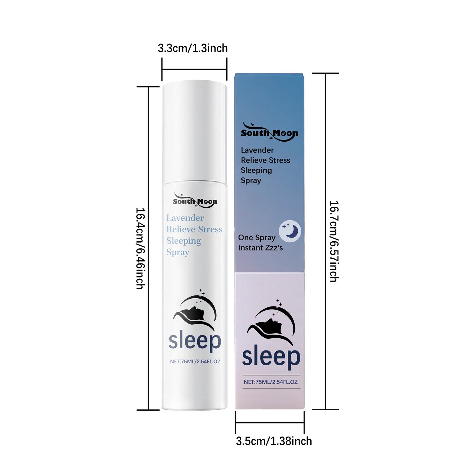 South Moon aromatic lavender sleep mist spray for pillow and room fragrance, 75ml.