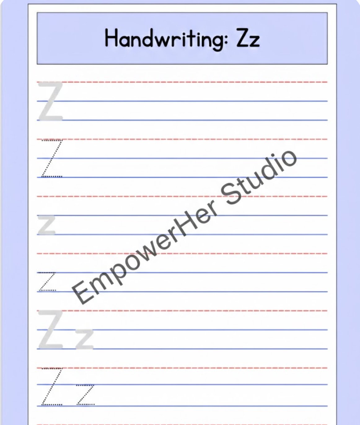 Handwriting Letter Practice – A–Z (Capital & Lowercase) - Payhip