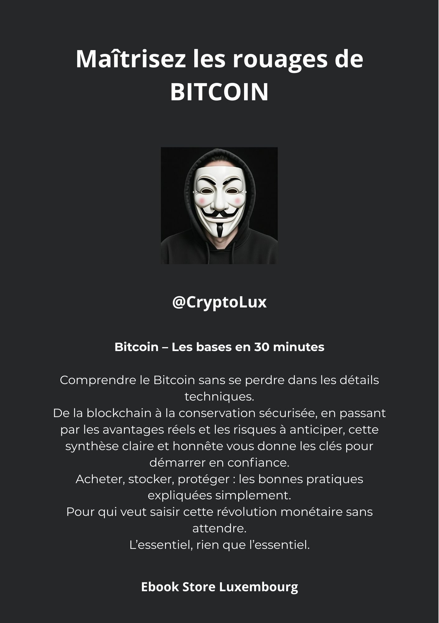 4ème de couverture Les rouages du Bitcoin -  Ebook Store Luxembourg