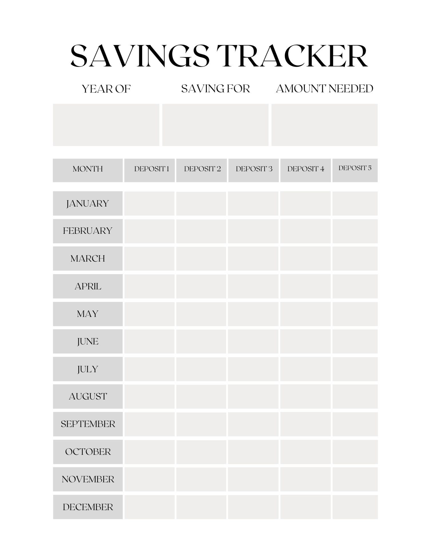 Savings Budget Tracker - Payhip