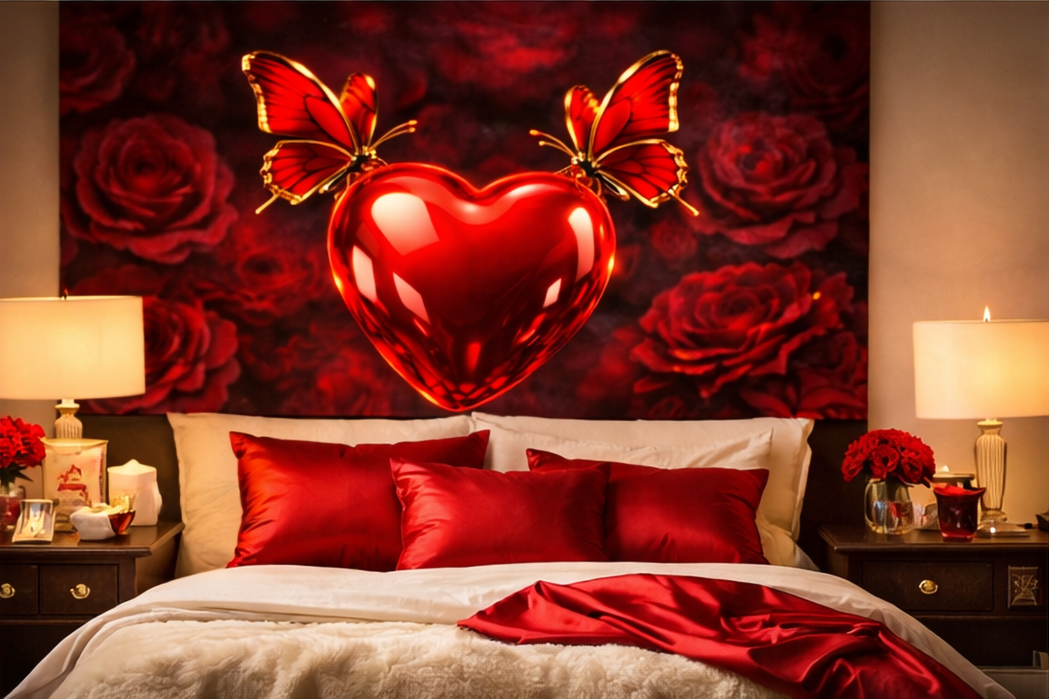sacred commitment symbolic love art luxury romantic art devotion artwork red heart symbolism butterfly symbolism divine love aesthetic romantic wall art valentine luxury art sacred union symbolism emotional art print feminine divine art spiritual romance 