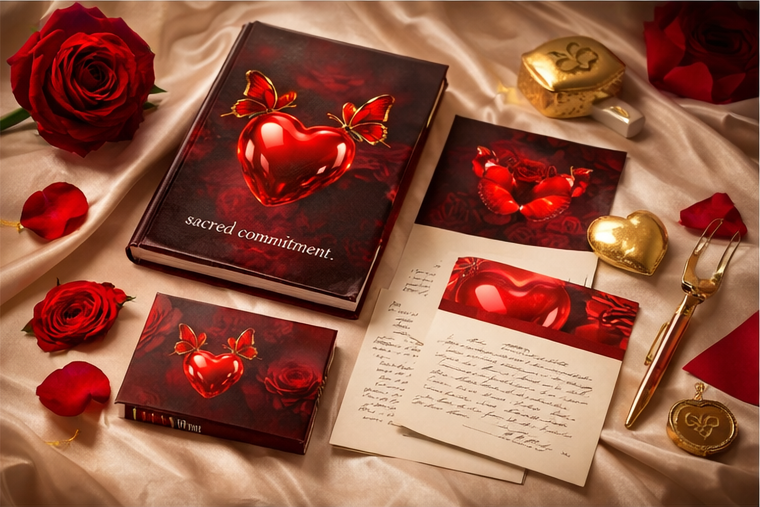 sacred commitment symbolic love art luxury romantic art devotion artwork red heart symbolism butterfly symbolism divine love aesthetic romantic wall art valentine luxury art sacred union symbolism emotional art print feminine divine art spiritual romance 
