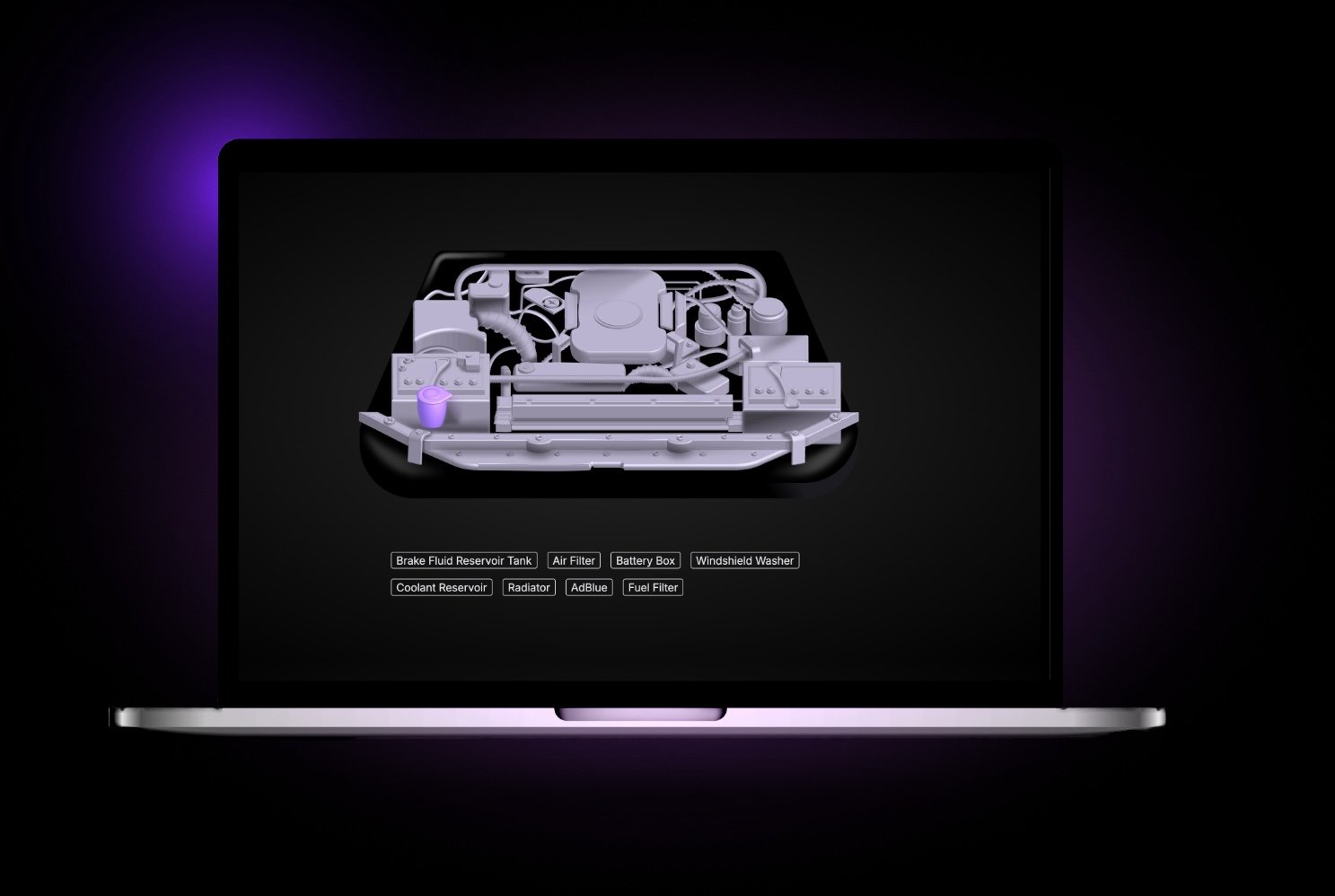 car engine parts motion graphics