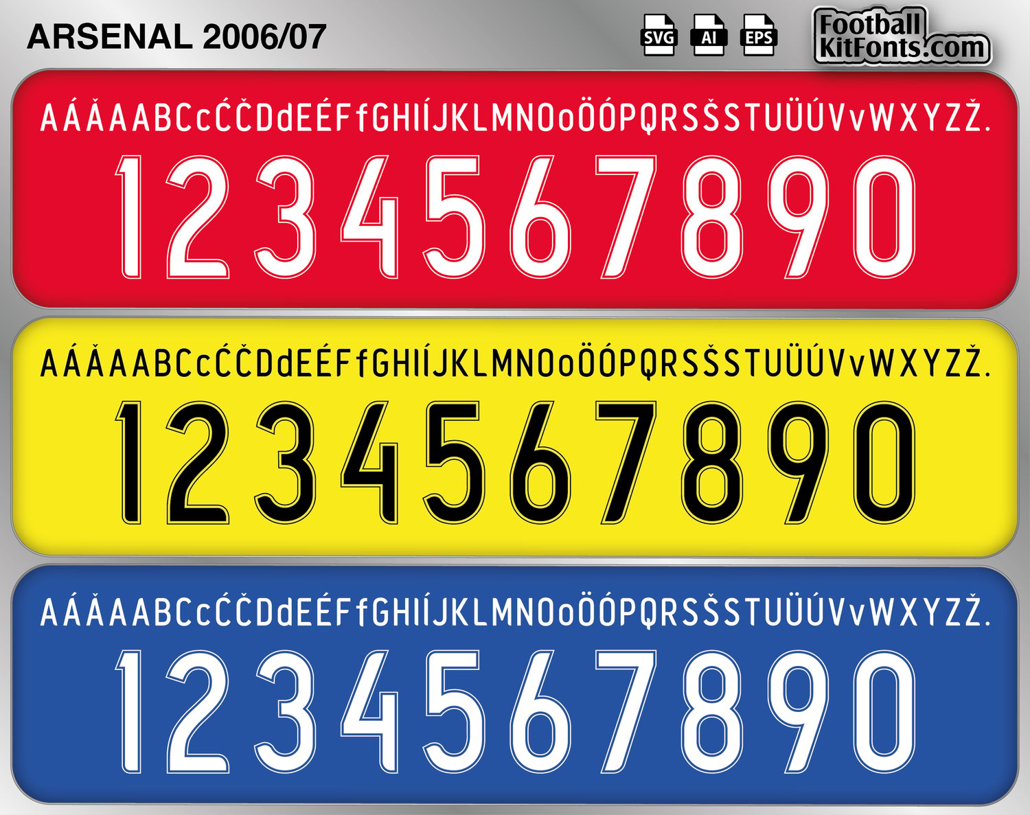 Arsenal 2006-07 Vector Font