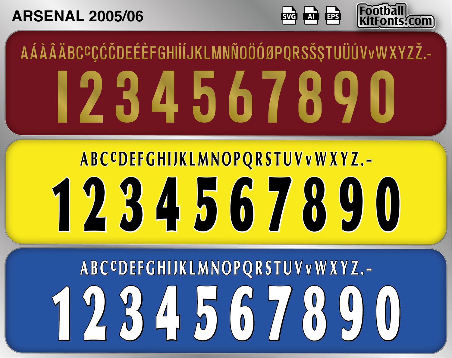 Arsenal 2005-06 Vector Font