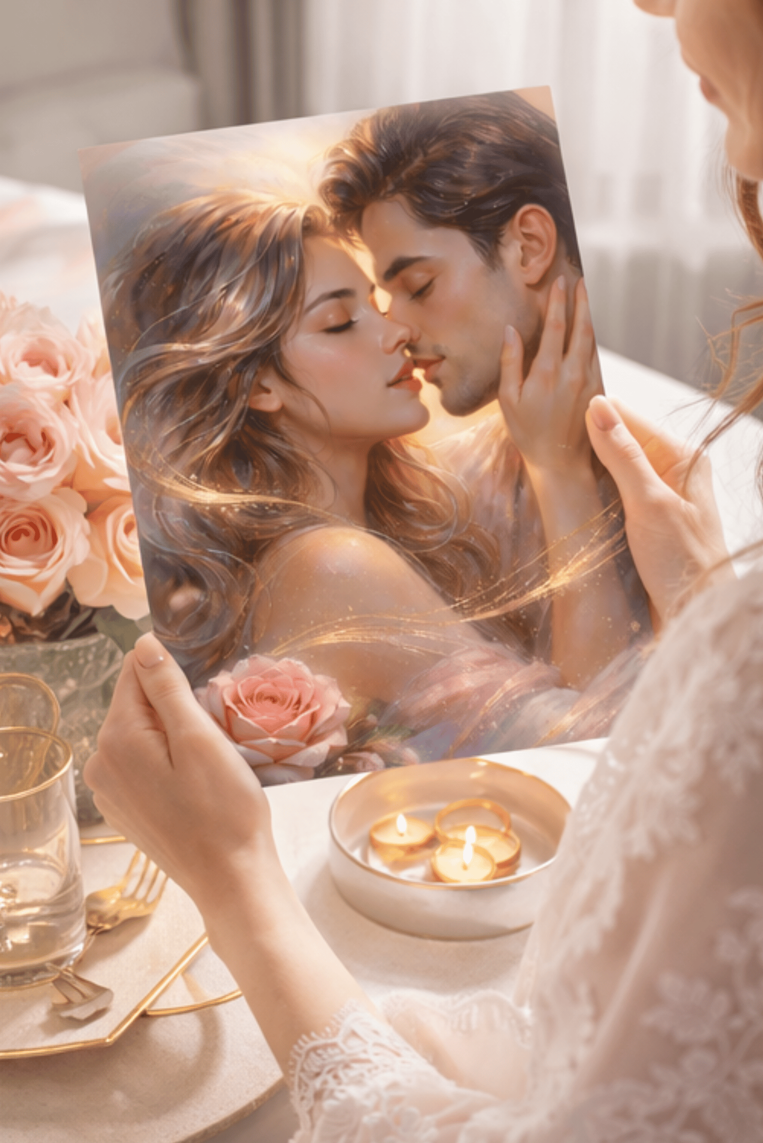 romantic couple art love illustration romantic wall art couple love painting eternal love artwork romantic digital art dreamy couple illustration kiss art print romantic bedroom decor wedding wall art anniversary gift art valentines day wall art romantic