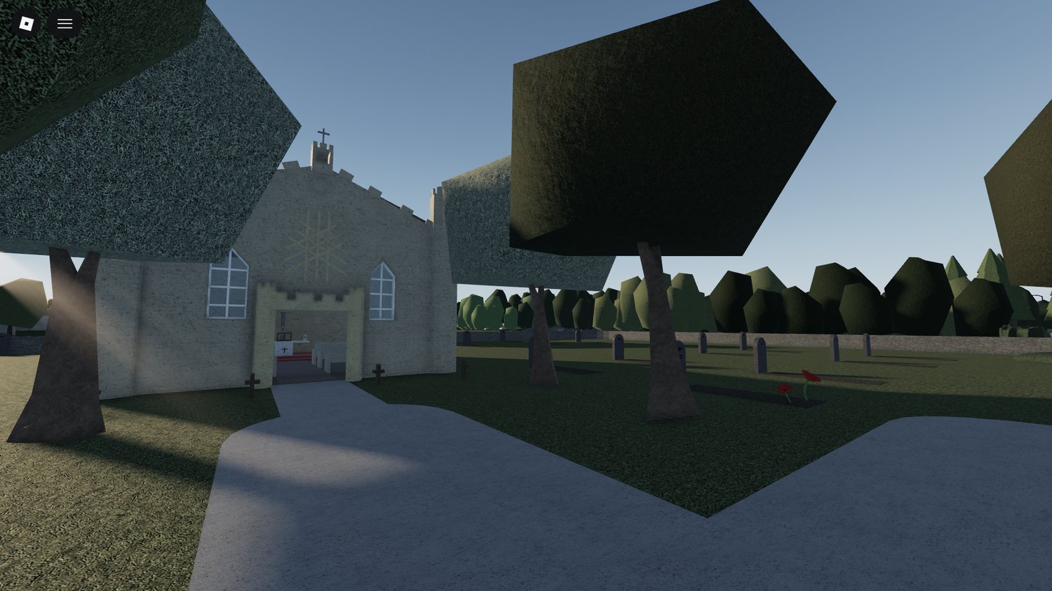 Roblox city map with many enterable interiors