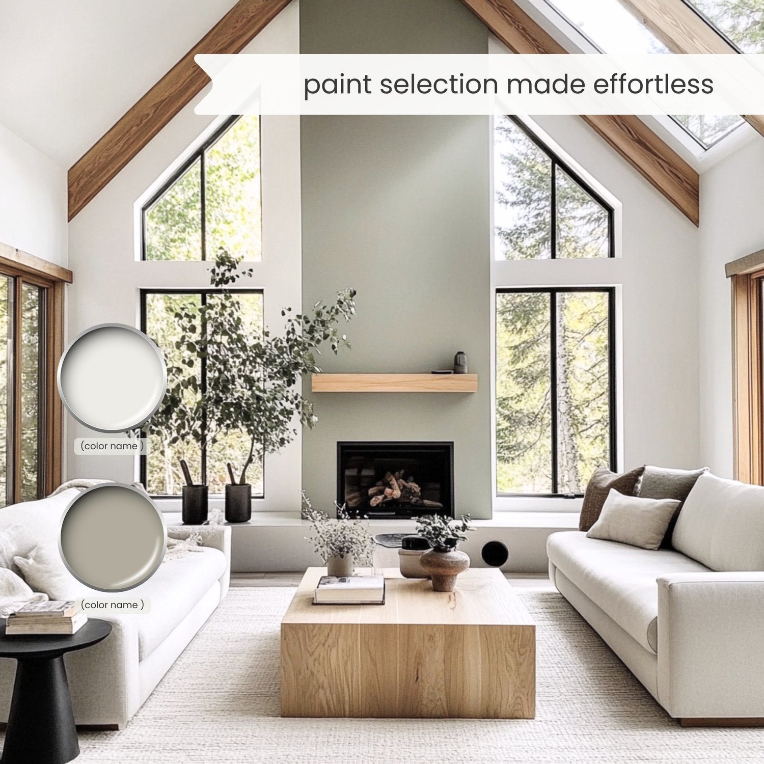 Scandinavian Cottage paint color palette. Nordic, Cottage, Country, and Farmhouse-inspired interiors. Curated by Lavenia Shash.