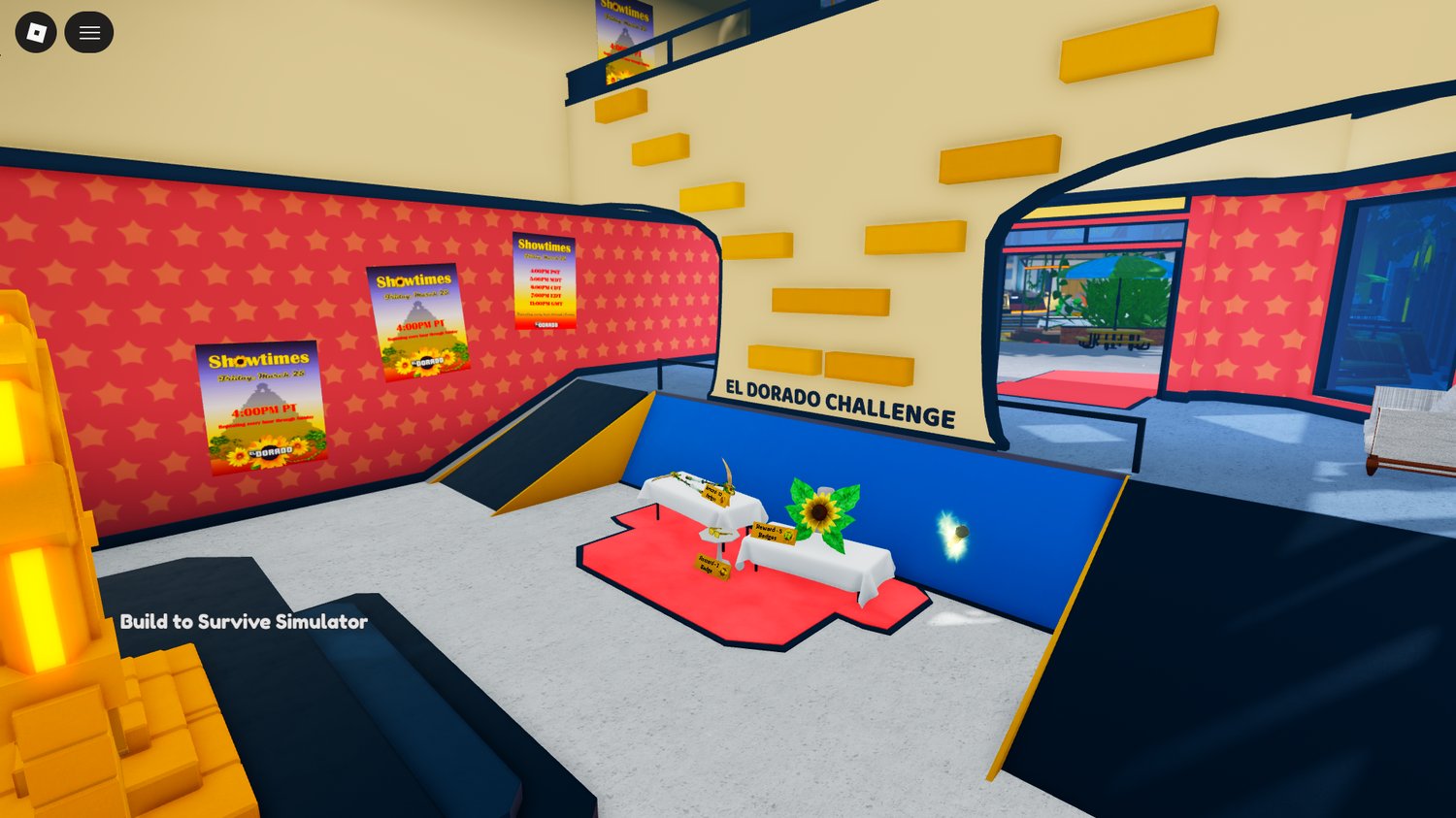 Sunflower festival map in Roblox with colorful scenery