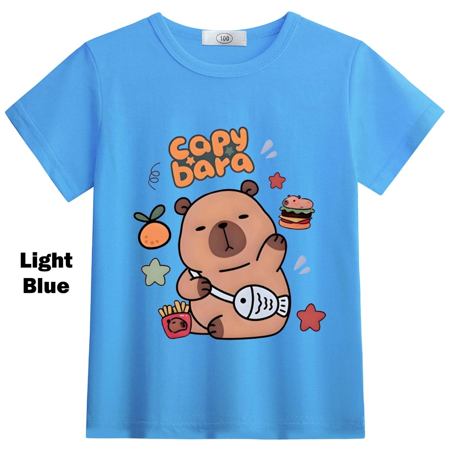 Lightweight capybara kids T-shirt for everyday wear