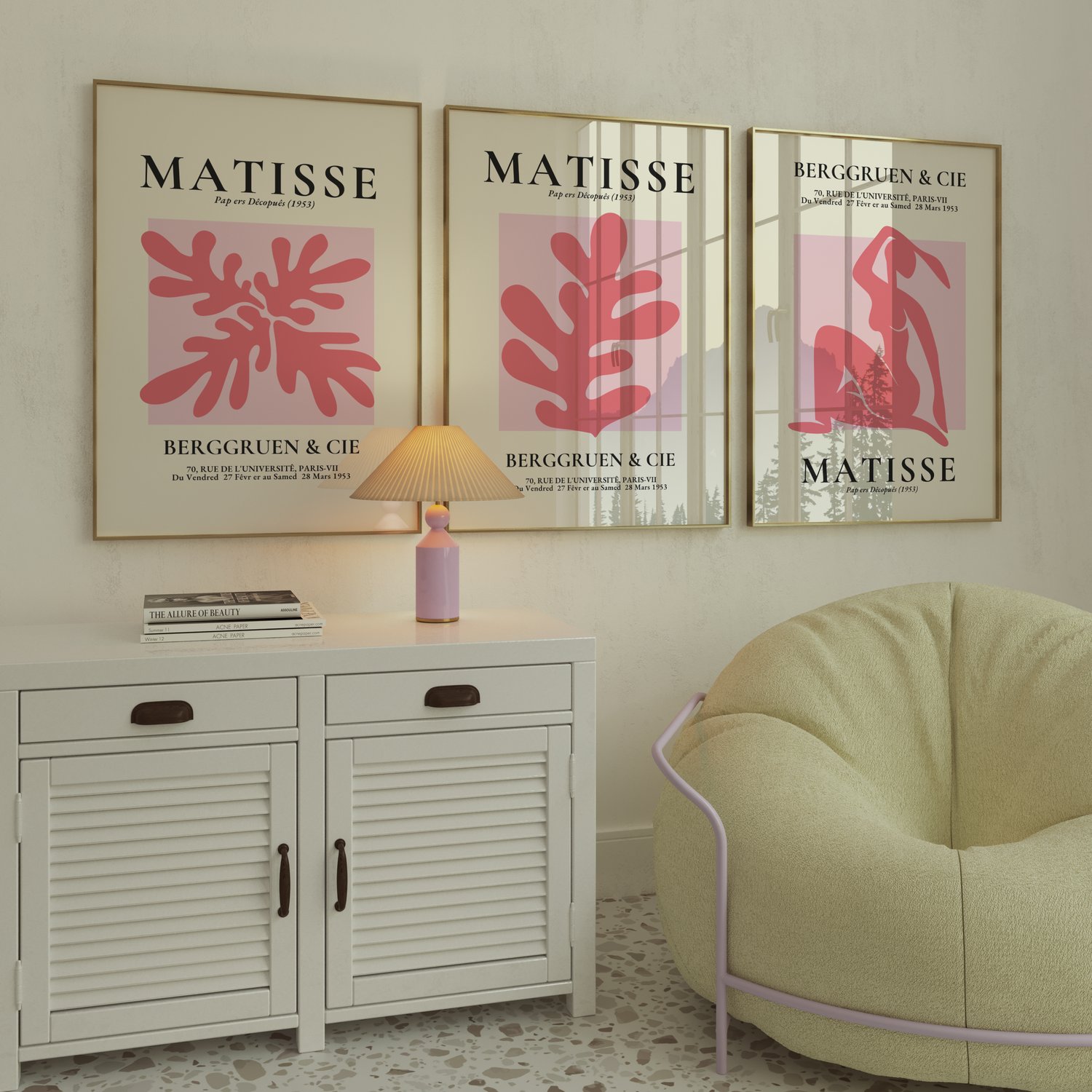 matisse inspired wall art, abstract pink wall art, set of 3 art prints, modern gallery wall art, minimalist wall decor, blush pink wall art, abstract line art poster, printable wall art bundle, digital download wall art, 24x36 wall art, bedroom wall decor