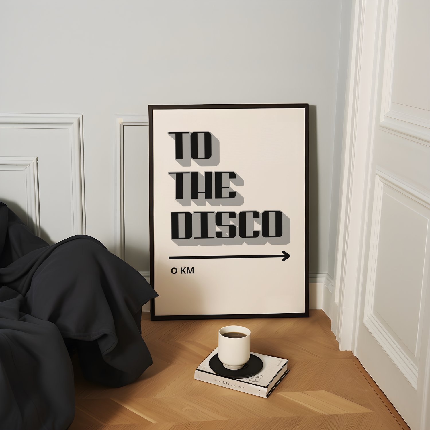 to the disco wall art, disco poster print, retro typography wall art, disco aesthetic decor, modern gallery wall poster, minimalist typography print, disco wall decor, printable wall art, digital download poster, 24x36 wall art, nightlife wall art, statem