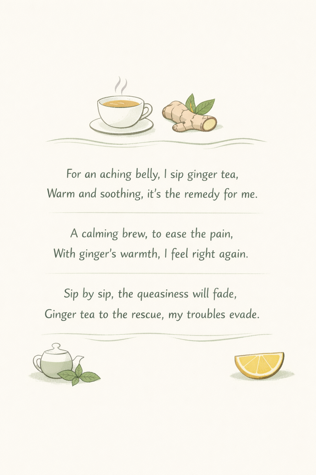 A poem written about ginger.