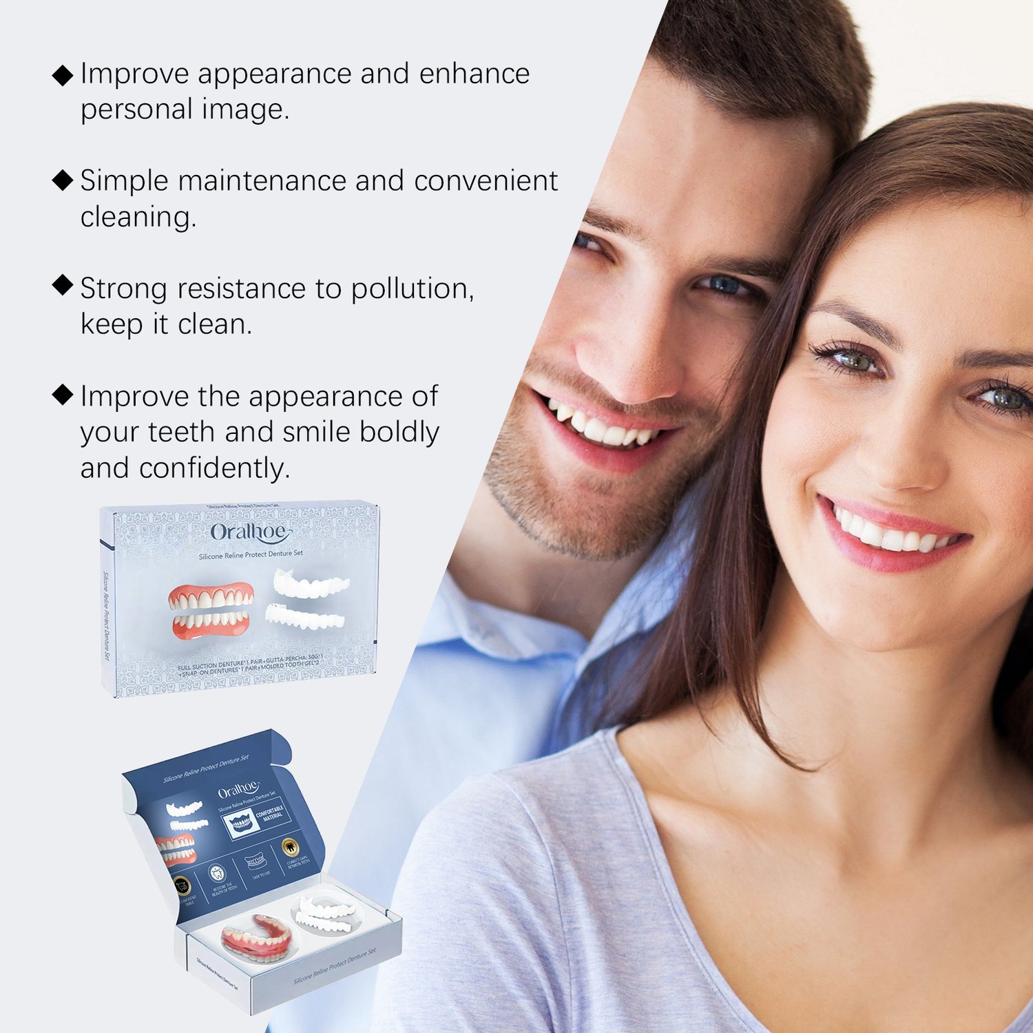 ORALHOE dental beauty kit for denture adjustment and comfort