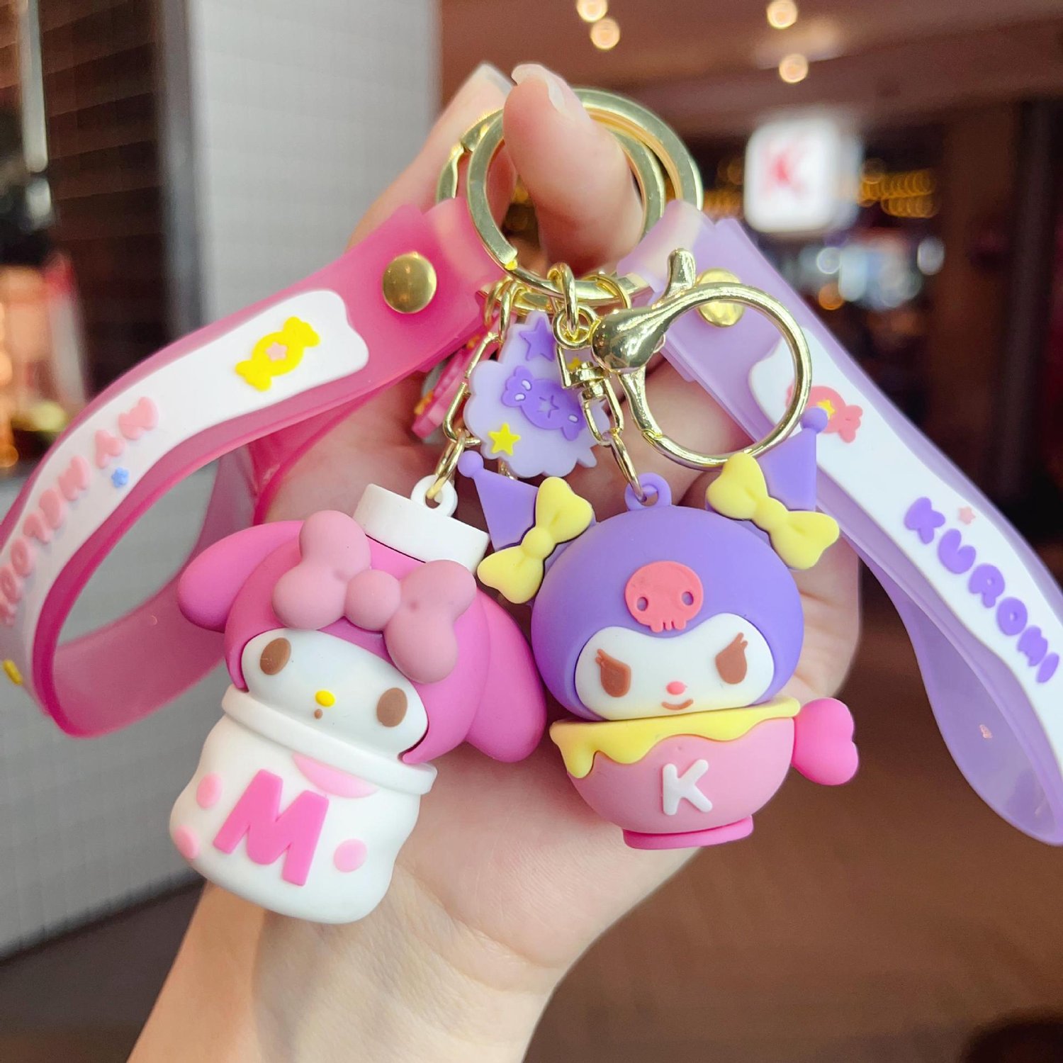Cute dessert themed cartoon keychains bundle