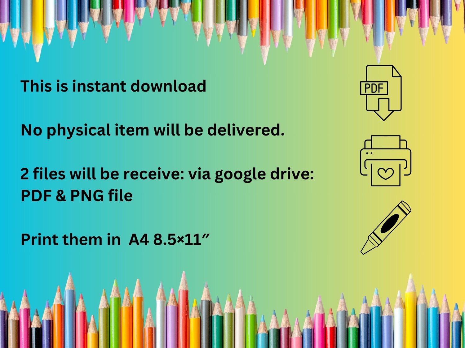 Mermaid themed coloring pages instant download