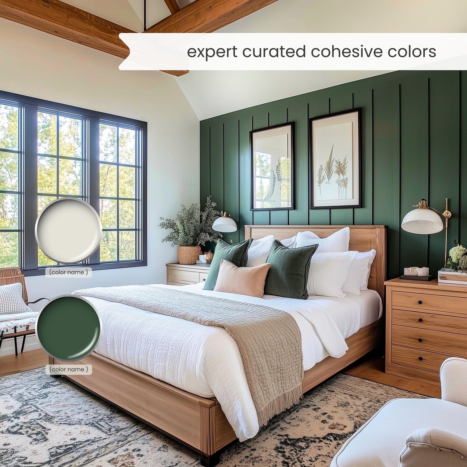 Sherwin Williams Eclectic Luxe Color Palette For Whole House Interior. Paint Scheme With Jewel Tones For Glam Maximalist, Bold Luxury Home Deco.