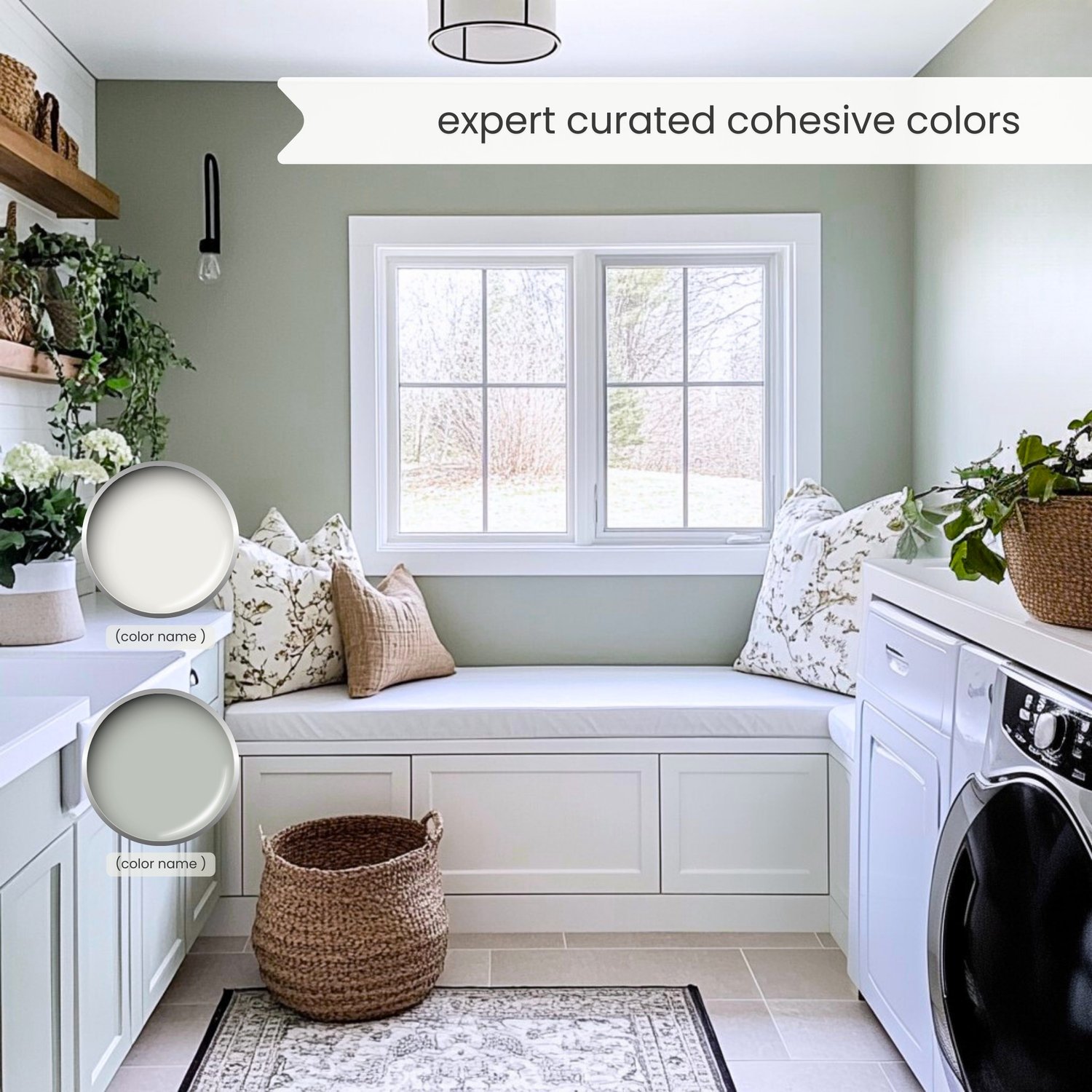 This designer-curated color guide combines modern neutrals, mid tones and grounding shades, ideal for Scandinavian, Farmhouse, and Minimalist styles.