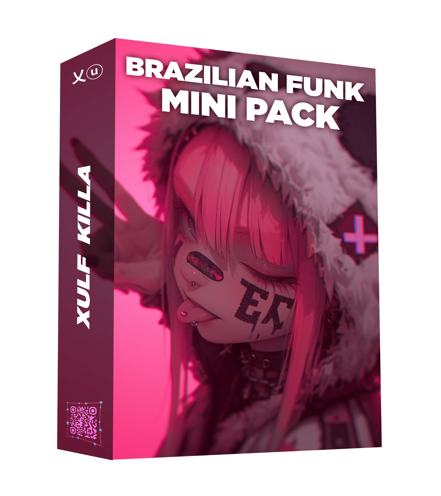 XULF KILLA Brazilian Funk Mini Pack product box featuring pink anime-style character art with glowing tattoos.