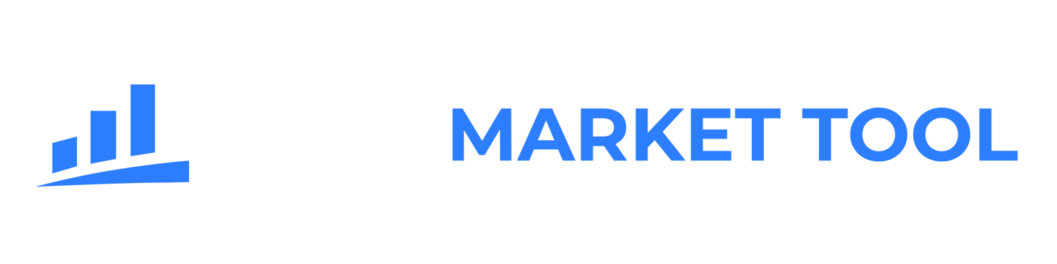 Market Tool market analytics logo featuring a blue upward bar chart for data insights, trend tracking, and growth analysis.