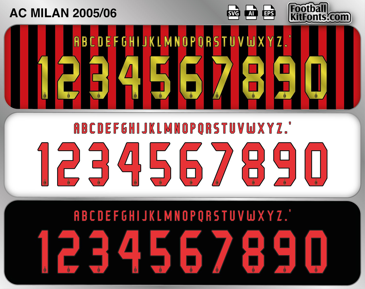 AC Milan 2005-06 Vector Font