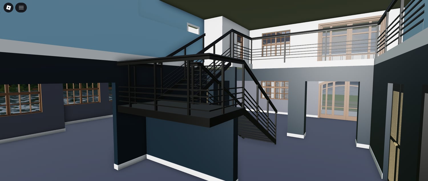 Clean house structure ready for decorating in Roblox