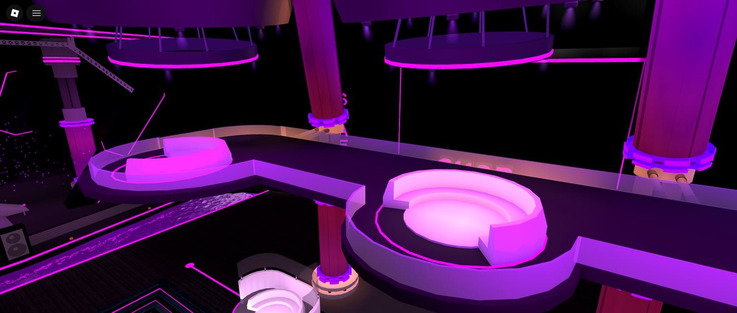 Party and event club setting in Roblox